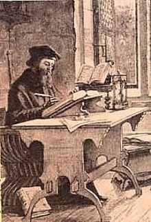 John Wycliffe, General of God in his study room