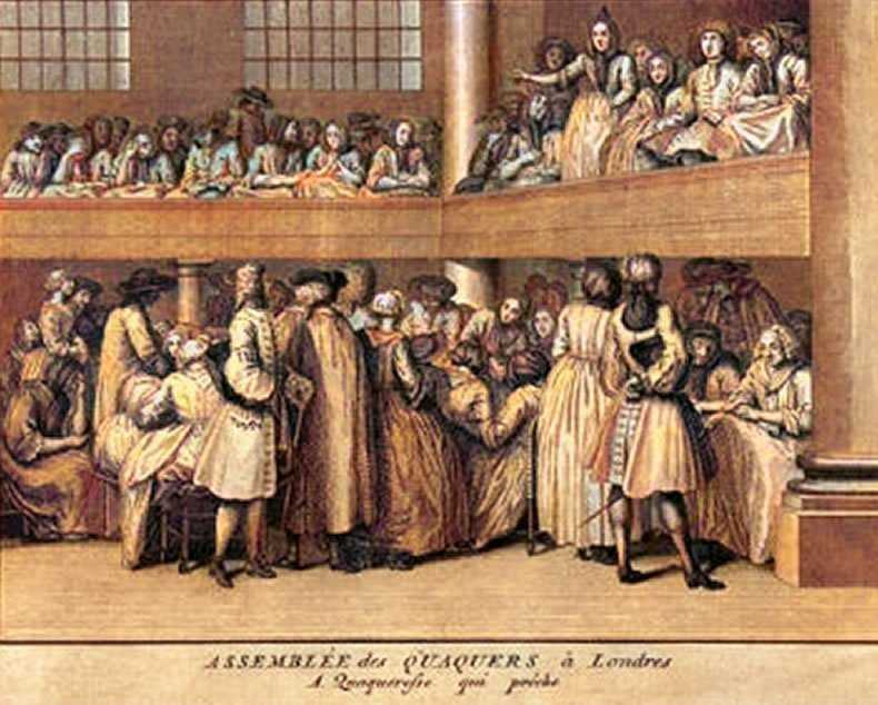 Quaquers Assembly in London, George Fox