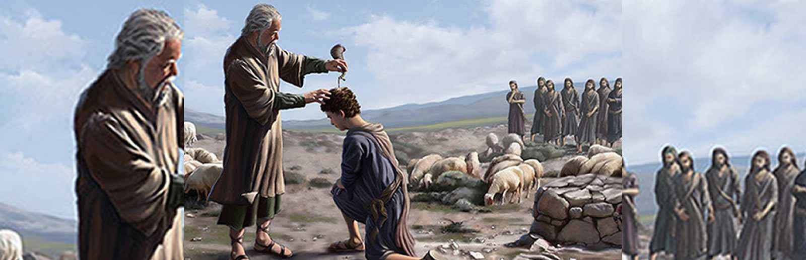 David Anointed by Samuel, illustration