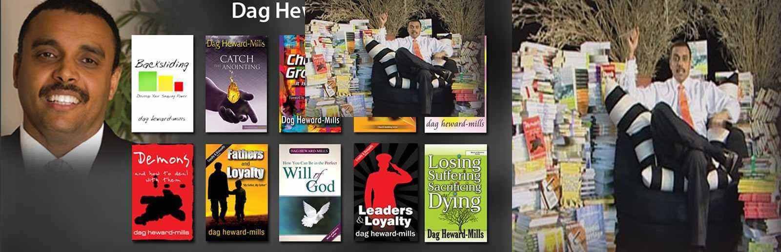 Bishop Dag Heward Mills with some of his many and Greatly anointed books