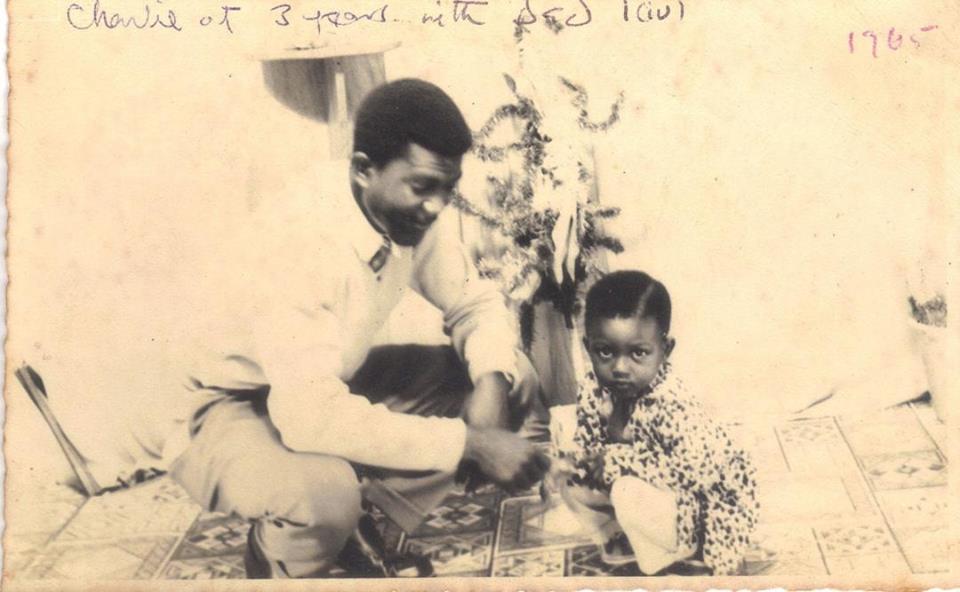 Charles Agyin Asare with His Father