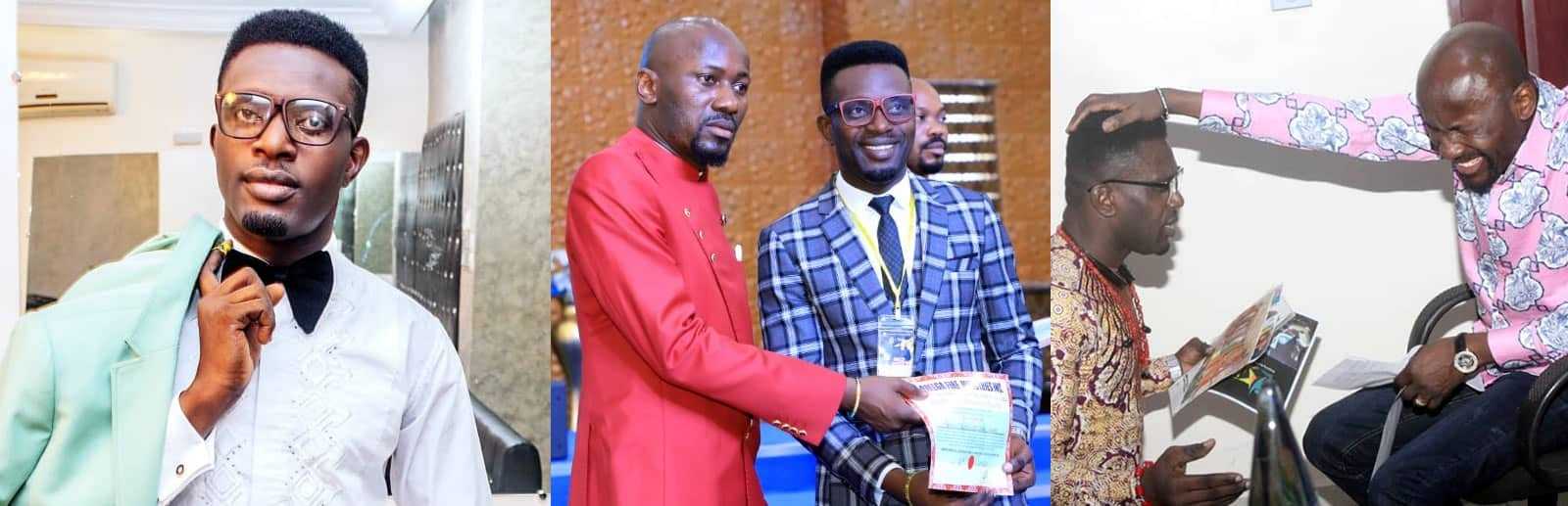 Apostle St David Okonkwo with his Spiritual Father Apostle Johnson Suleman